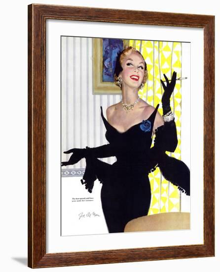 Clever Woman Are Dangerous Too  - Saturday Evening Post "Leading Ladies", August 5, 1950 pg.32-Joe deMers-Framed Giclee Print