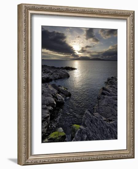 Clew Bay at Dusk Looking Towards Clare Island, County Mayo, Connacht, Republic of Ireland-Gary Cook-Framed Photographic Print