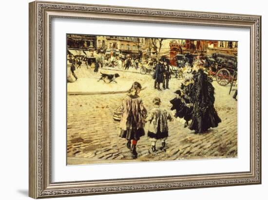 Clichy Square, Paris, 1874-Giovanni Boldini-Framed Giclee Print