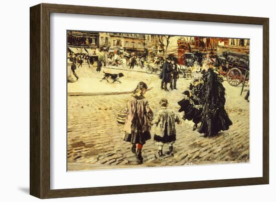 Clichy Square, Paris, 1874-Giovanni Boldini-Framed Giclee Print