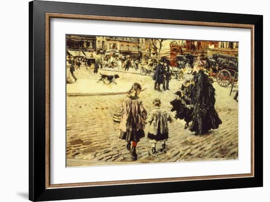 Clichy Square, Paris, 1874-Giovanni Boldini-Framed Giclee Print