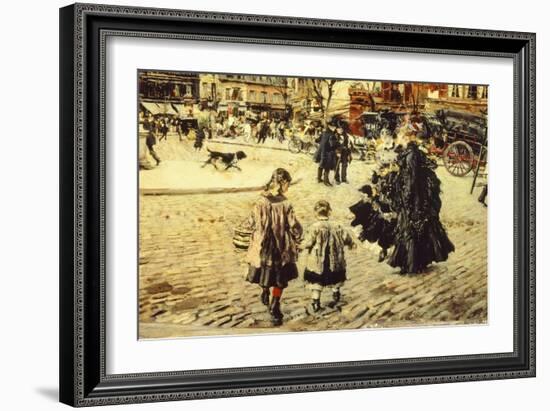 Clichy Square, Paris, 1874-Giovanni Boldini-Framed Giclee Print