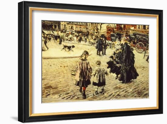 Clichy Square, Paris, 1874-Giovanni Boldini-Framed Giclee Print