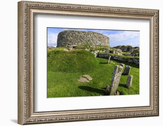 Clickimin Broch, Iron Age Fort, from the West, Clickimin Loch, Scotland-Eleanor Scriven-Framed Photographic Print