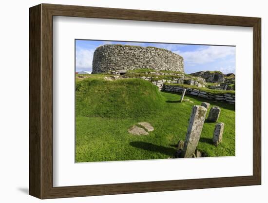 Clickimin Broch, Iron Age Fort, from the West, Clickimin Loch, Scotland-Eleanor Scriven-Framed Photographic Print