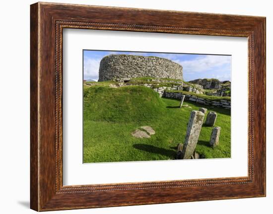 Clickimin Broch, Iron Age Fort, from the West, Clickimin Loch, Scotland-Eleanor Scriven-Framed Photographic Print