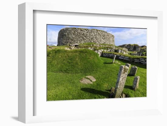 Clickimin Broch, Iron Age Fort, from the West, Clickimin Loch, Scotland-Eleanor Scriven-Framed Photographic Print