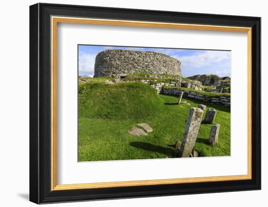 Clickimin Broch, Iron Age Fort, from the West, Clickimin Loch, Scotland-Eleanor Scriven-Framed Photographic Print