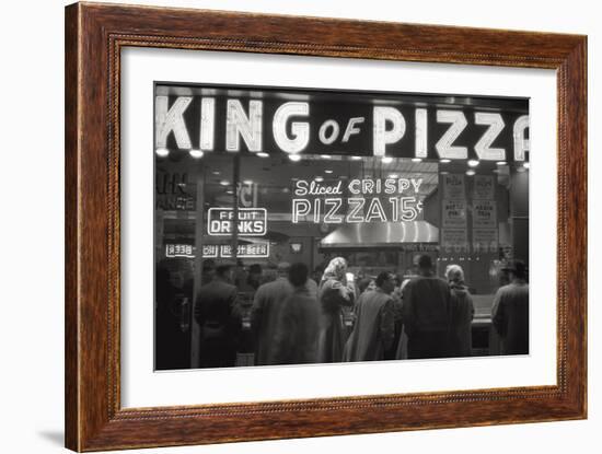 Clients of the Pizzeria 'King of Pizza'-Mario de Biasi-Framed Giclee Print