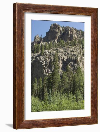 Cliff Along the Trampas Lakes Trail in the Pecos Wilderness, Sangre De Cristo Mountains-null-Framed Photographic Print