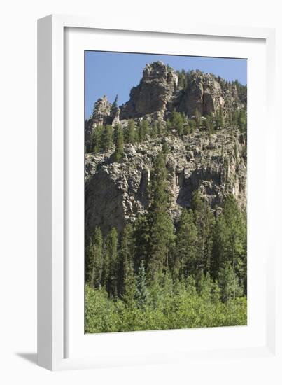 Cliff Along the Trampas Lakes Trail in the Pecos Wilderness, Sangre De Cristo Mountains-null-Framed Photographic Print