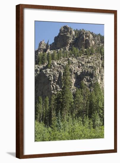 Cliff Along the Trampas Lakes Trail in the Pecos Wilderness, Sangre De Cristo Mountains-null-Framed Photographic Print