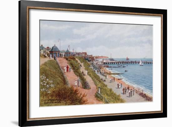 Cliff and Promenade, Clacton-On-Sea-Alfred Robert Quinton-Framed Giclee Print