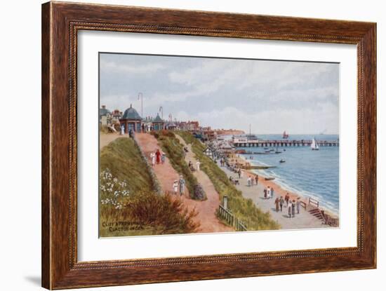 Cliff and Promenade, Clacton-On-Sea-Alfred Robert Quinton-Framed Giclee Print