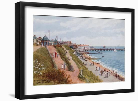 Cliff and Promenade, Clacton-On-Sea-Alfred Robert Quinton-Framed Giclee Print