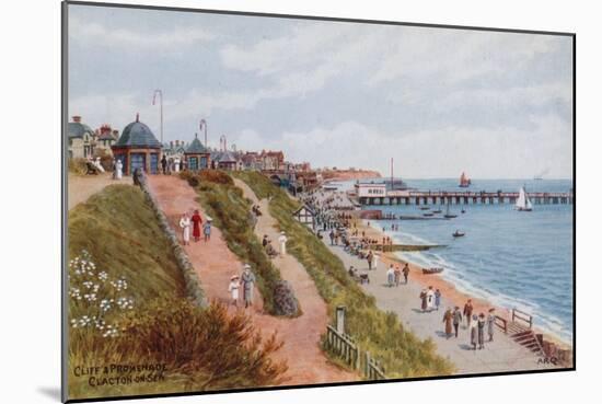 Cliff and Promenade, Clacton-On-Sea-Alfred Robert Quinton-Mounted Giclee Print