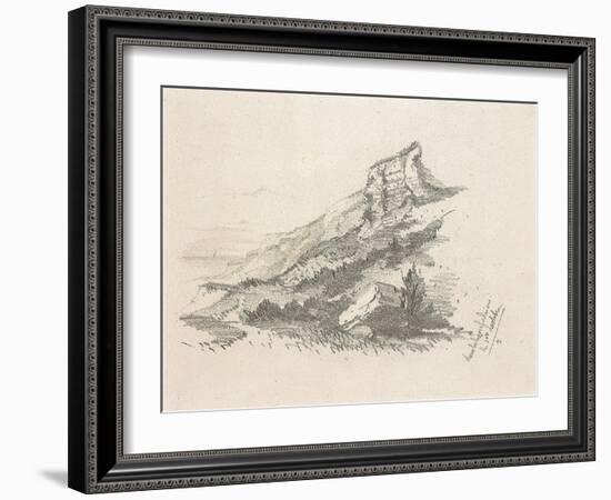 Cliff at Ste Adresse, 1857-Claude Monet-Framed Giclee Print