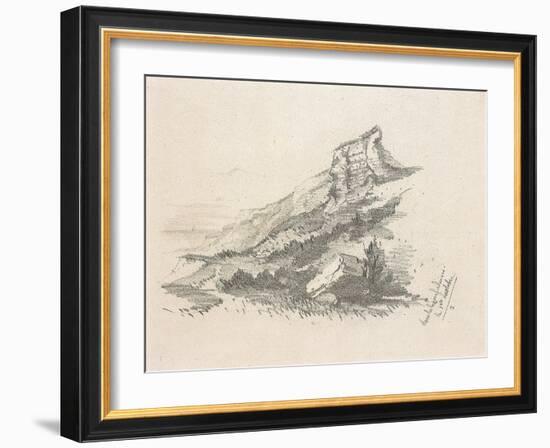 Cliff at Ste Adresse, 1857-Claude Monet-Framed Giclee Print