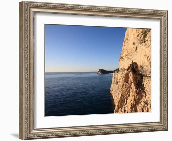 Cliff, Capo Noli, Liguria, Italy-Vincenzo Lombardo-Framed Photographic Print