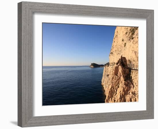 Cliff, Capo Noli, Liguria, Italy-Vincenzo Lombardo-Framed Photographic Print