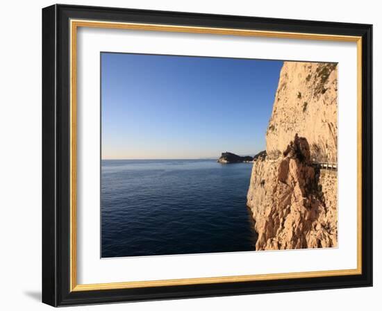 Cliff, Capo Noli, Liguria, Italy-Vincenzo Lombardo-Framed Photographic Print