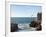 Cliff Diver Diving From El Mirador at Paseo Claussen, Mazatlan, Mexico-Charles Sleicher-Framed Photographic Print