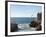 Cliff Diver Diving From El Mirador at Paseo Claussen, Mazatlan, Mexico-Charles Sleicher-Framed Photographic Print