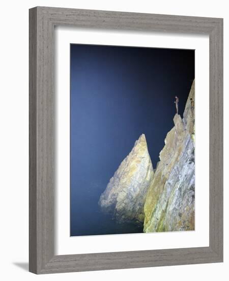 Cliff Divers, Guerrero, Mexico-Russell Gordon-Framed Photographic Print