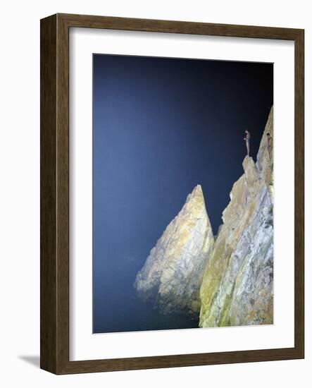 Cliff Divers, Guerrero, Mexico-Russell Gordon-Framed Photographic Print