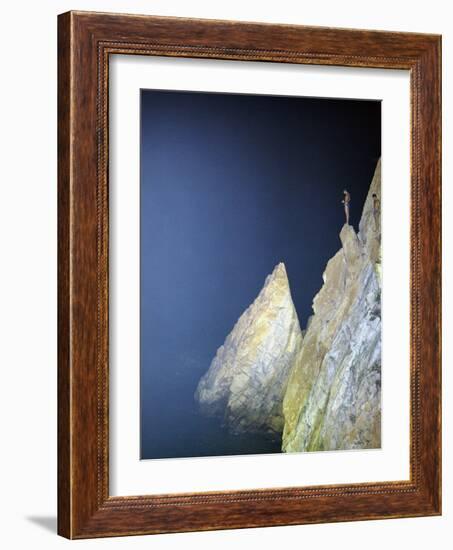 Cliff Divers, Guerrero, Mexico-Russell Gordon-Framed Photographic Print