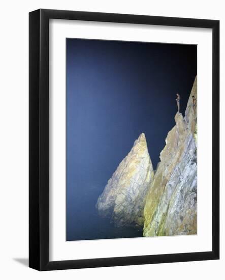 Cliff Divers, Guerrero, Mexico-Russell Gordon-Framed Photographic Print