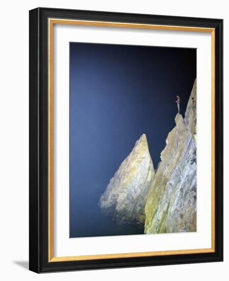 Cliff Divers, Guerrero, Mexico-Russell Gordon-Framed Photographic Print