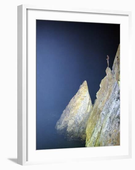 Cliff Divers, Guerrero, Mexico-Russell Gordon-Framed Photographic Print