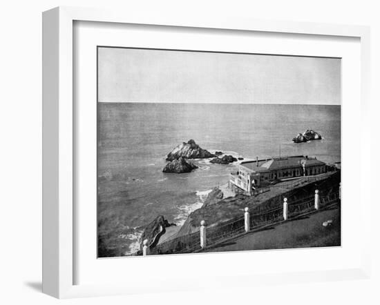 Cliff House and Seal Rocks, Golden Gate, California, USA, 1893-John L Stoddard-Framed Giclee Print