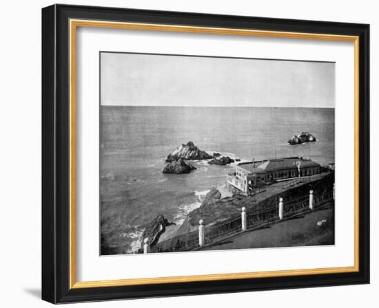 Cliff House and Seal Rocks, Golden Gate, California, USA, 1893-John L Stoddard-Framed Giclee Print