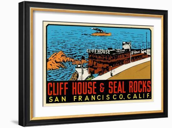 Cliff House Decal-null-Framed Art Print