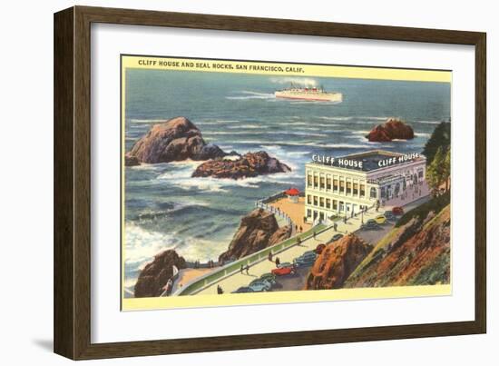 Cliff House, Seal Rocks, San Francisco, California-null-Framed Art Print
