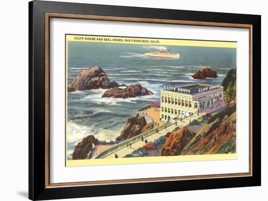 Cliff House, Seal Rocks, San Francisco, California-null-Framed Art Print