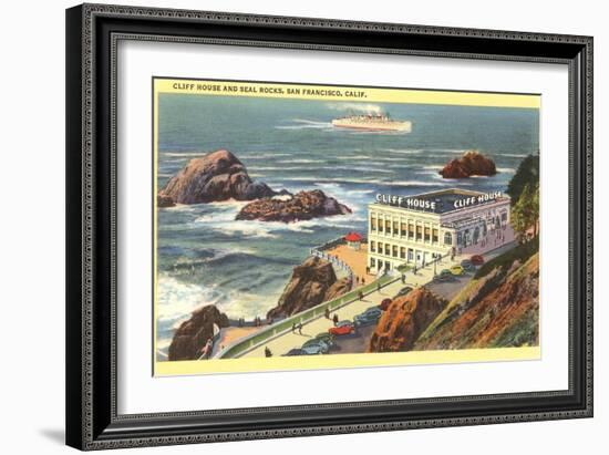 Cliff House, Seal Rocks, San Francisco, California-null-Framed Art Print