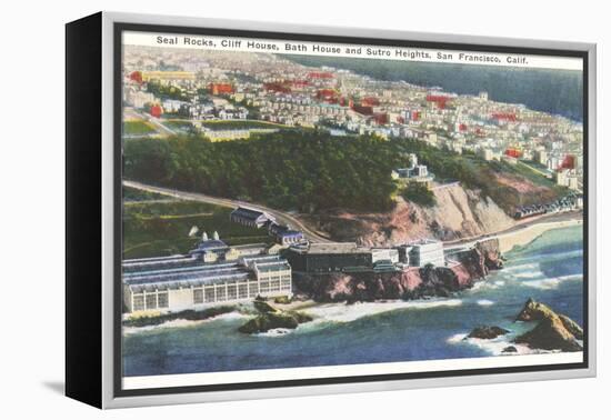 Cliff House, Seal Rocks-null-Framed Stretched Canvas