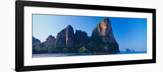 Cliff on the Beach, Railay Beach, Krabi, Krabi Province, Thailand-null-Framed Photographic Print