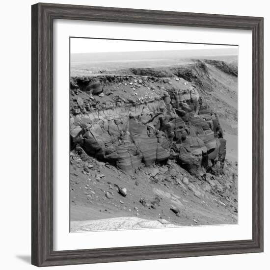 Cliff on the Surface of Mars-Stocktrek Images-Framed Photographic Print