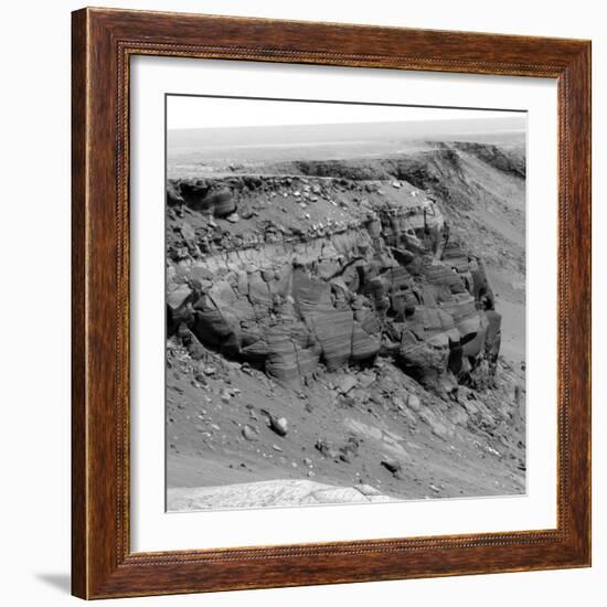 Cliff on the Surface of Mars-Stocktrek Images-Framed Photographic Print