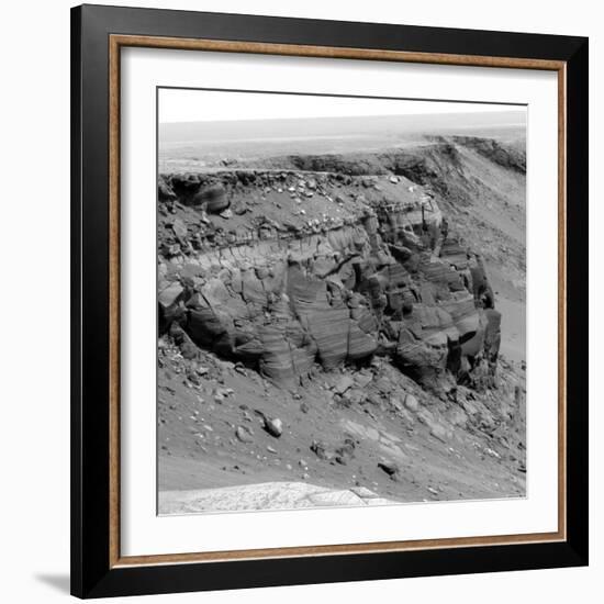 Cliff on the Surface of Mars-Stocktrek Images-Framed Photographic Print