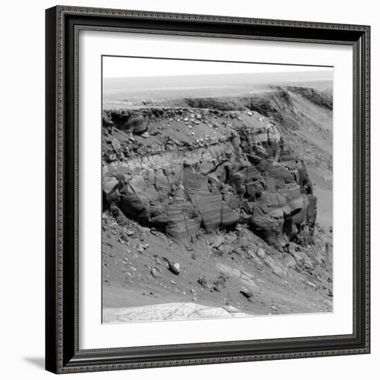 Cliff on the Surface of Mars-Stocktrek Images-Framed Photographic Print