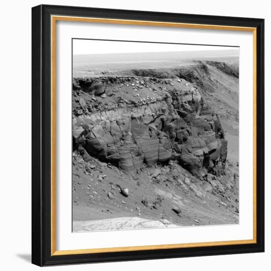 Cliff on the Surface of Mars-Stocktrek Images-Framed Photographic Print