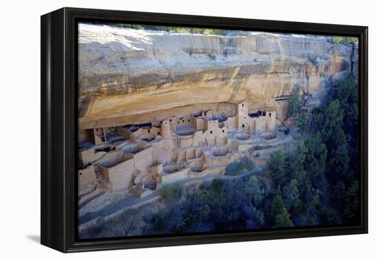 Cliff Palace Ancestral Puebloan Ruins at Mesa Verde National Park, Colorado-Richard Wright-Framed Premier Image Canvas