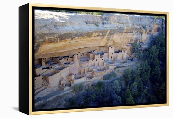 Cliff Palace Ancestral Puebloan Ruins at Mesa Verde National Park, Colorado-Richard Wright-Framed Premier Image Canvas