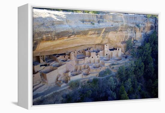 Cliff Palace Ancestral Puebloan Ruins at Mesa Verde National Park, Colorado-Richard Wright-Framed Premier Image Canvas