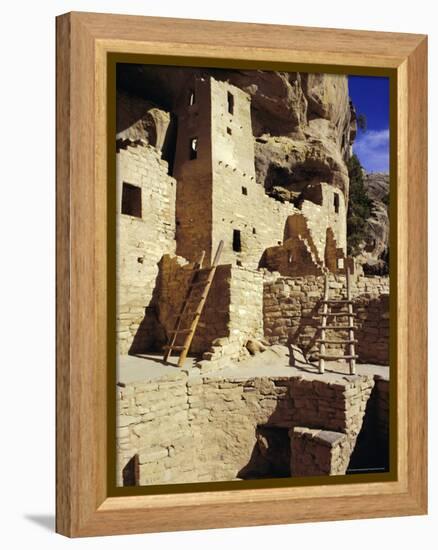 Cliff Palace, Mesa Verde, Anasazi Culture, Colorado, USA-Walter Rawlings-Framed Premier Image Canvas